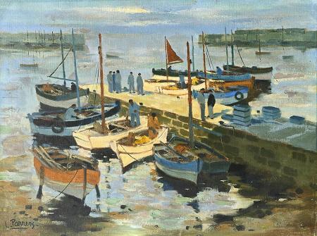 Quadro di Louis Carrens Lesnonil , Finistere sud  - olio tela 
